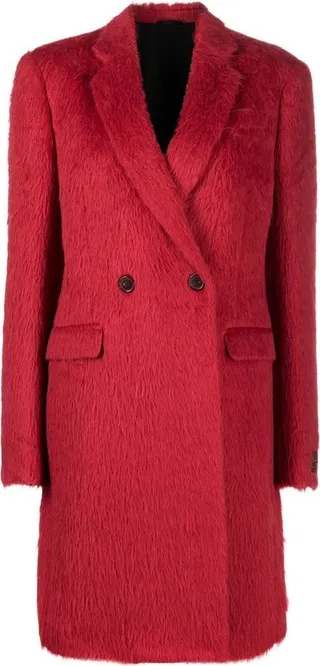 Brushed Double-Breasted Coat