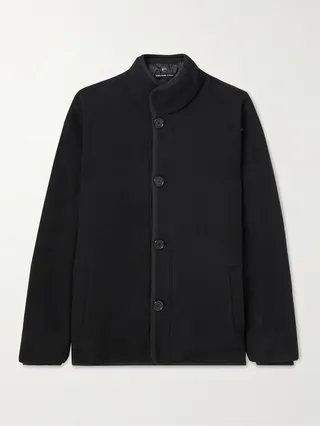 Layered Padded Wool-Blend Coat