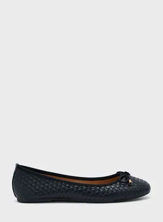 Textured Ballerina Flat Shoe