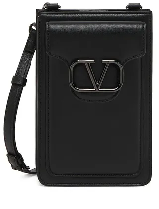 Logo Leather Crossbody Bag