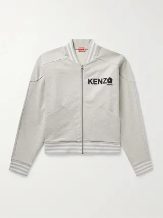 Logo-Print Cotton-Jersey Bomber Jacket
