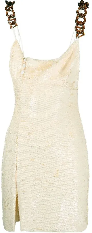Sequin-Embellished Mini Dress