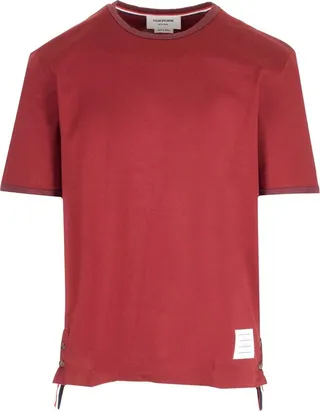 Thom Browne Logo Patch Crewneck T-Shirt