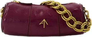 Manu Atelier Cylinder Logo Plaque Shoulder Bag