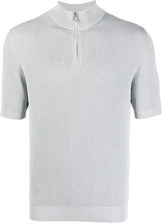Zipped Cotton Sweater