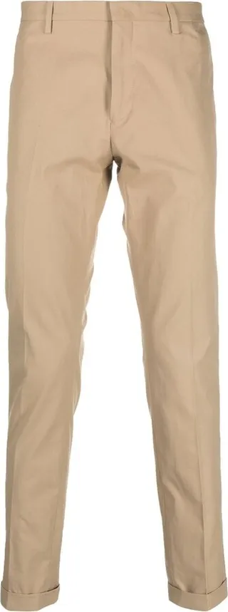 Pressed-Crease Straight-Leg Trousers