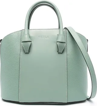 Contrasting-Panel Leather Tote Bag