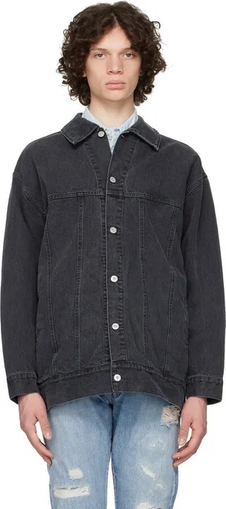 Kuro Black Back Slit Denim Jacket