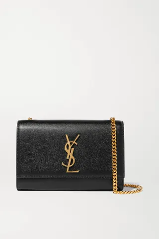 SAINT LAURENT - Monogramme Kate Small Textured-leather Shoulder Bag - Black