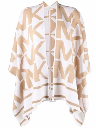Intarsia-Logo Cape