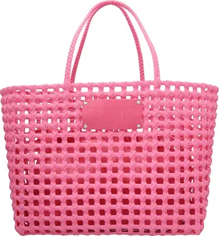 Logo Weaved Shopping Bag