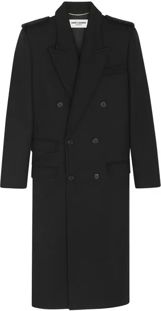 Double-Breasted Wool-Blend Coat