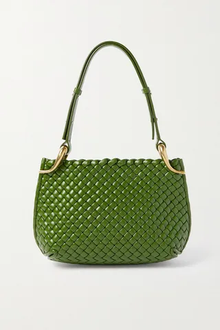 Bottega Veneta - Pipe Small Intrecciato Leather Shoulder Bag - Green