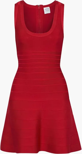Flared bandage mini dress