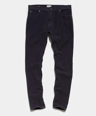Slim Fit 5-Pocket Italian Moleskin Pant in Nightwatch