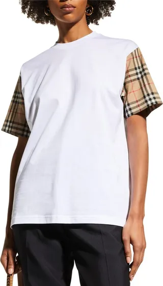 Oversized Vintage Check T-Shirt