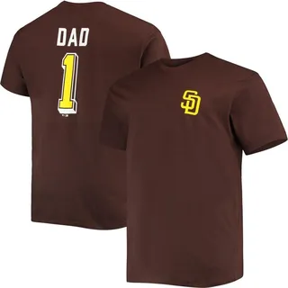 Men's Brown San Diego Padres Big and Tall Father's Day #1 Dad T-shirt
