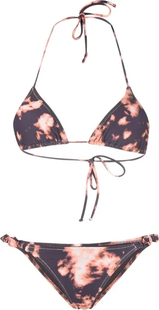 Tie-Dye-Print Halterneck Bikini