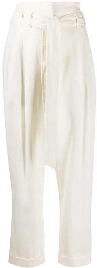 High Waist Tie Fastened Trousers