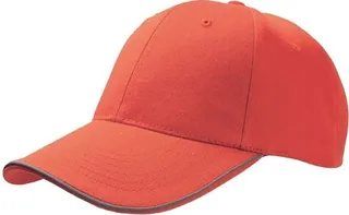Atlantis Reflect 6 Panel Reflective Piping Baseball Cap - Red