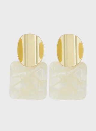Acrylic Geometric Stud Earrings