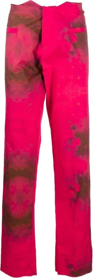 Tie-Dye Straight-Leg Trousers