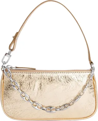 Mini Rachel Metallic Leather Shoulder Bag