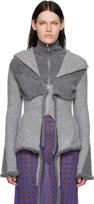 Ottolinger Gray Hooded Cardigan