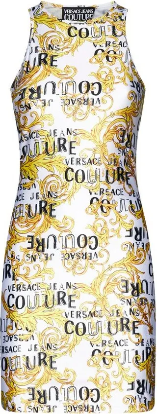 Versace Jeans Couture Logo Printed Mini Pencil Dress