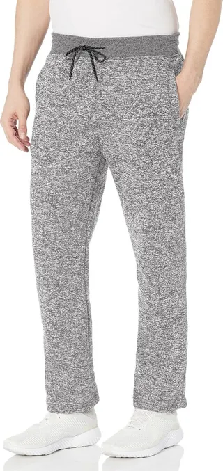 WT02 Men's Open Bottom Active Basic Fleece Jogger Sweatpants