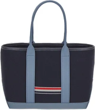 Thom Browne Stripe Detailed Tote Bag