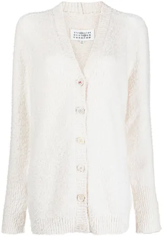 V-neck knitted cardigan