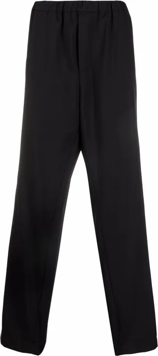 Drop-Crotch Straight Trousers