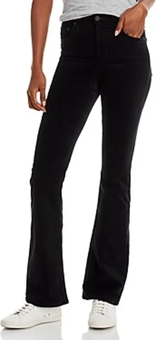 Ag Ag Alexxis High Rise Velvet Bootcut Jeans in Super Black