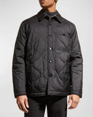 Men's Francis Reversible Check Thermoregulated Overshirt