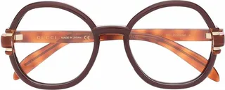 Round-Frame Tortoise Sunglasses