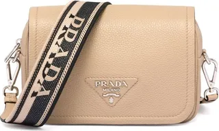 Logo-Plaque Leather Shoulder Bag
