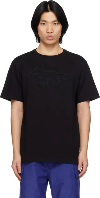 Maison Kitsuné Black Contour Fox T-Shirt