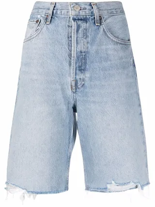 Distressed Denim Shorts