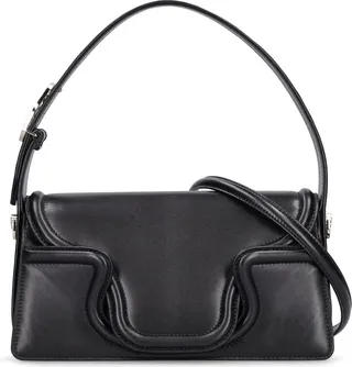 Sculpture leather shoulder bag