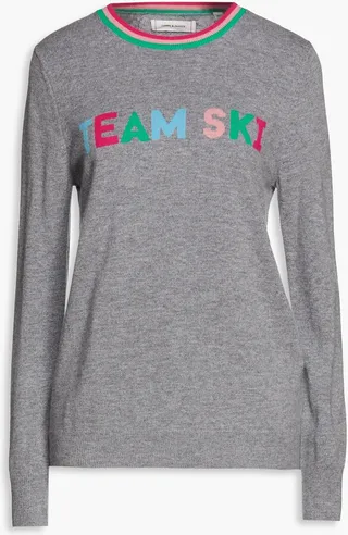 Intarsia wool and cashmere-blend sweater