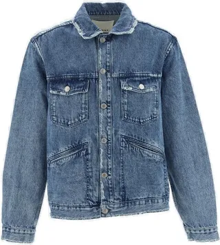 Buttoned Long-sleeved Denim Jacket
