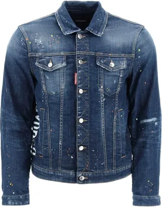 Dsquared2 Distressed Denim Dan Jacket