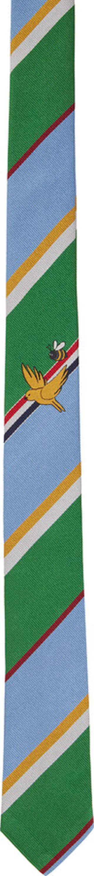 Thom Browne Multicolor Birds and Bees Tie