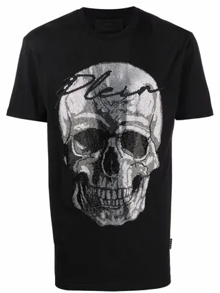 skull-print T-shirt