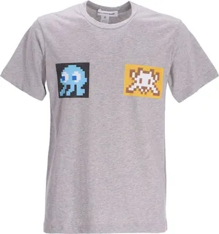 pixel-print cotton T-shirt