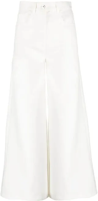 Wide-Leg Cropped Trousers