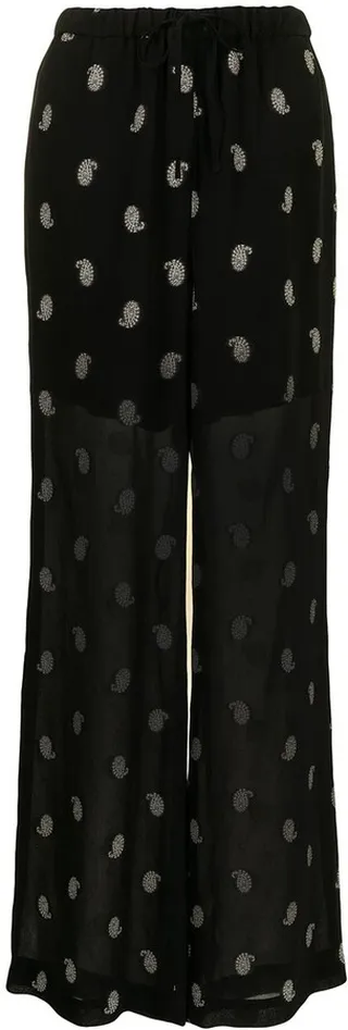 Paisley Jacquard Straight Trousers