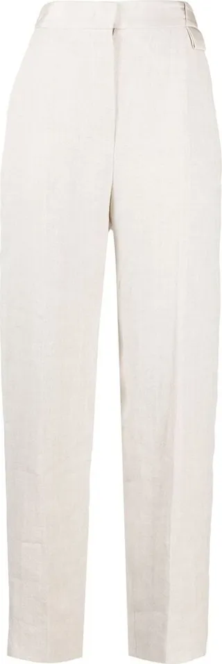 Pressed-Crease Straight Trousers