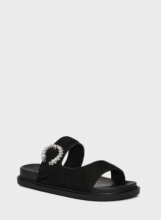 Jewelled Buckle Strap Slide